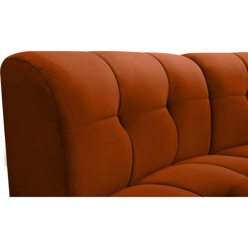 Meridian Limitless Cognac Velvet 15pc. Modular Sectional IMAGE 7