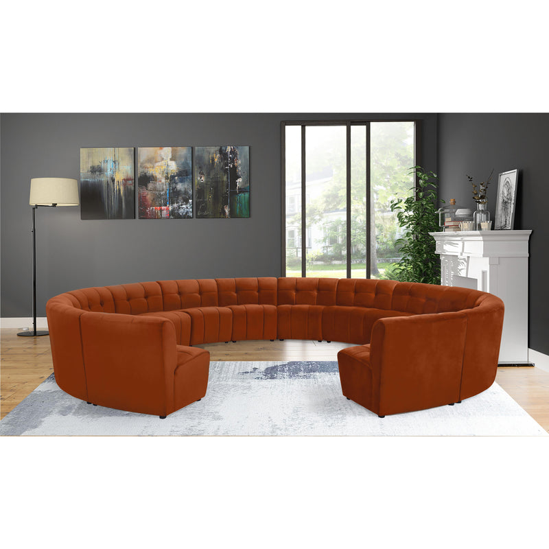 Meridian Limitless Cognac Velvet 14pc. Modular Sectional IMAGE 11