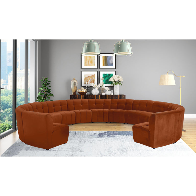 Meridian Limitless Cognac Velvet 13pc. Modular Sectional IMAGE 12