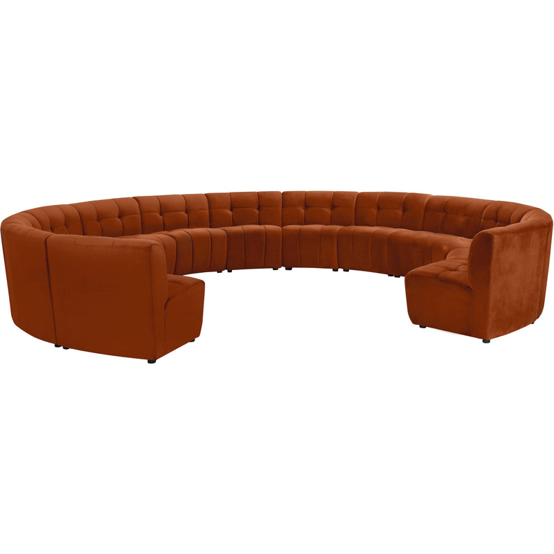 Meridian Limitless Cognac Velvet 13pc. Modular Sectional IMAGE 2