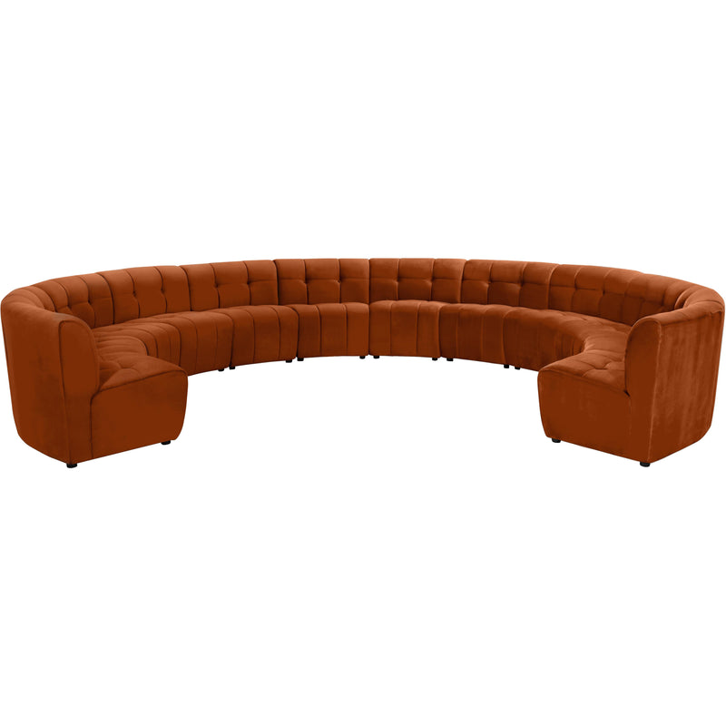 Meridian Limitless Cognac Velvet 12pc. Modular Sectional IMAGE 1