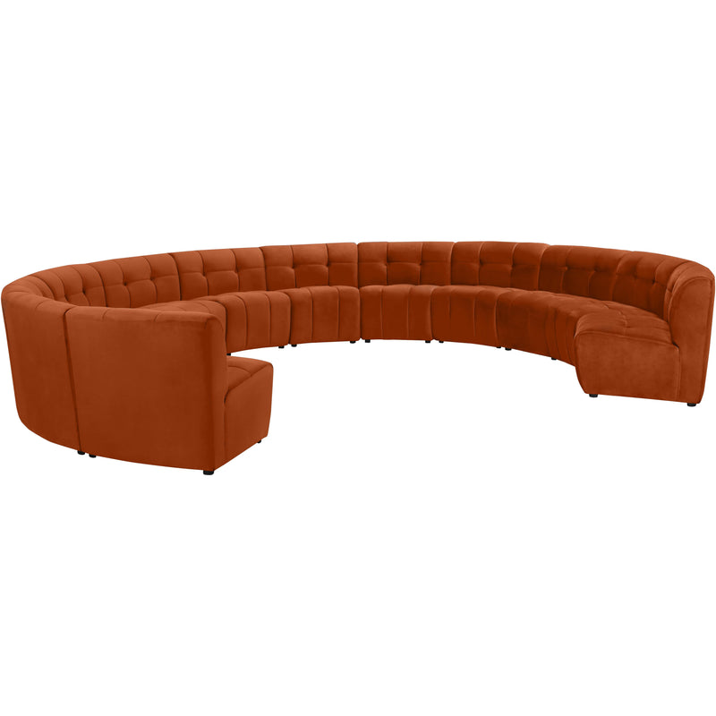 Meridian Limitless Cognac Velvet 12pc. Modular Sectional IMAGE 2