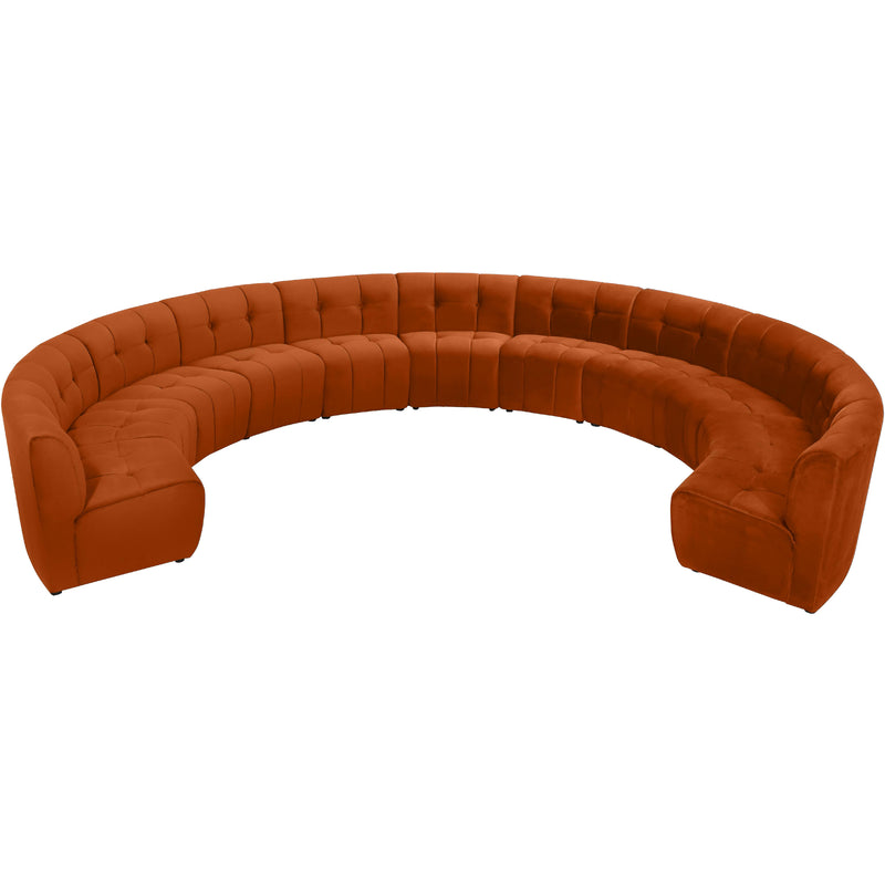 Meridian Limitless Cognac Velvet 11pc. Modular Sectional IMAGE 5