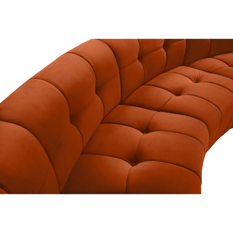 Meridian Limitless Cognac Velvet 11pc. Modular Sectional IMAGE 7