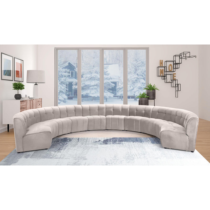 Meridian Limitless Cream Velvet 10pc. Modular Sectional IMAGE 12