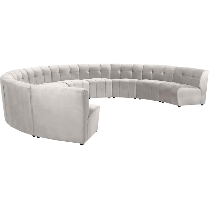 Meridian Limitless Cream Velvet 10pc. Modular Sectional IMAGE 2