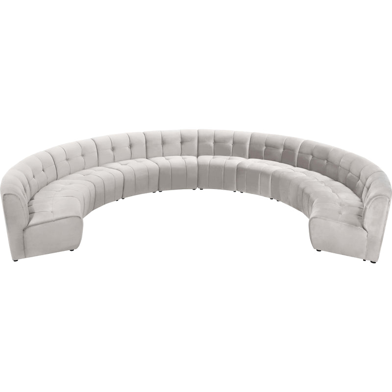 Meridian Limitless Cream Velvet 10pc. Modular Sectional IMAGE 4