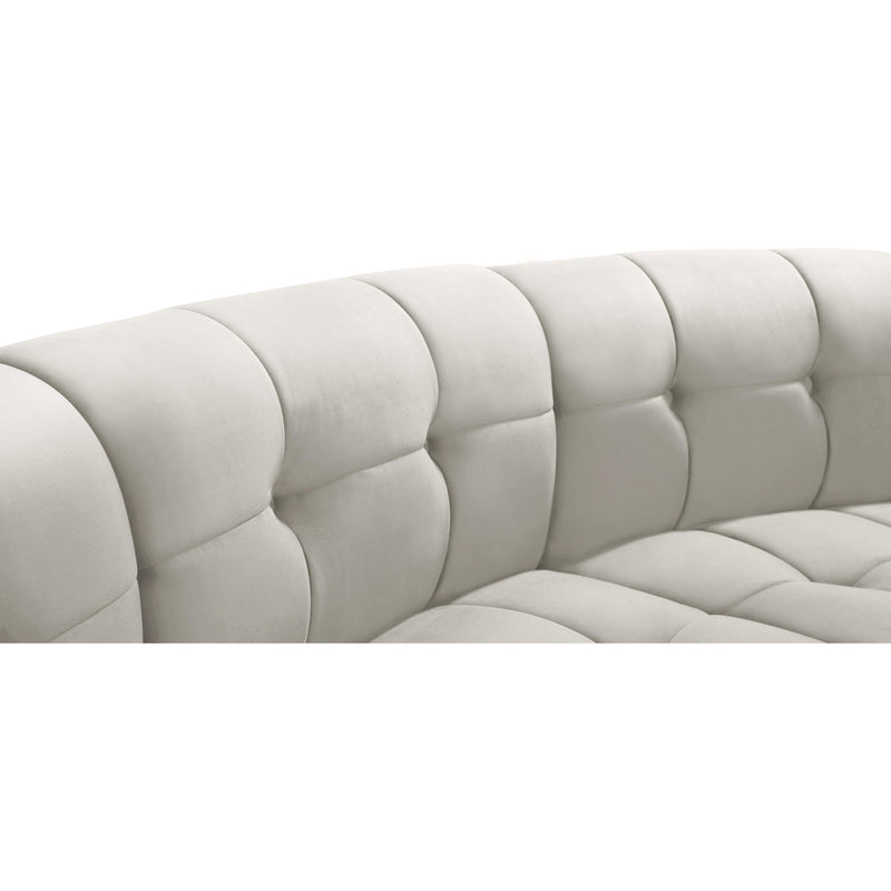 Meridian Limitless Cream Velvet 10pc. Modular Sectional IMAGE 5