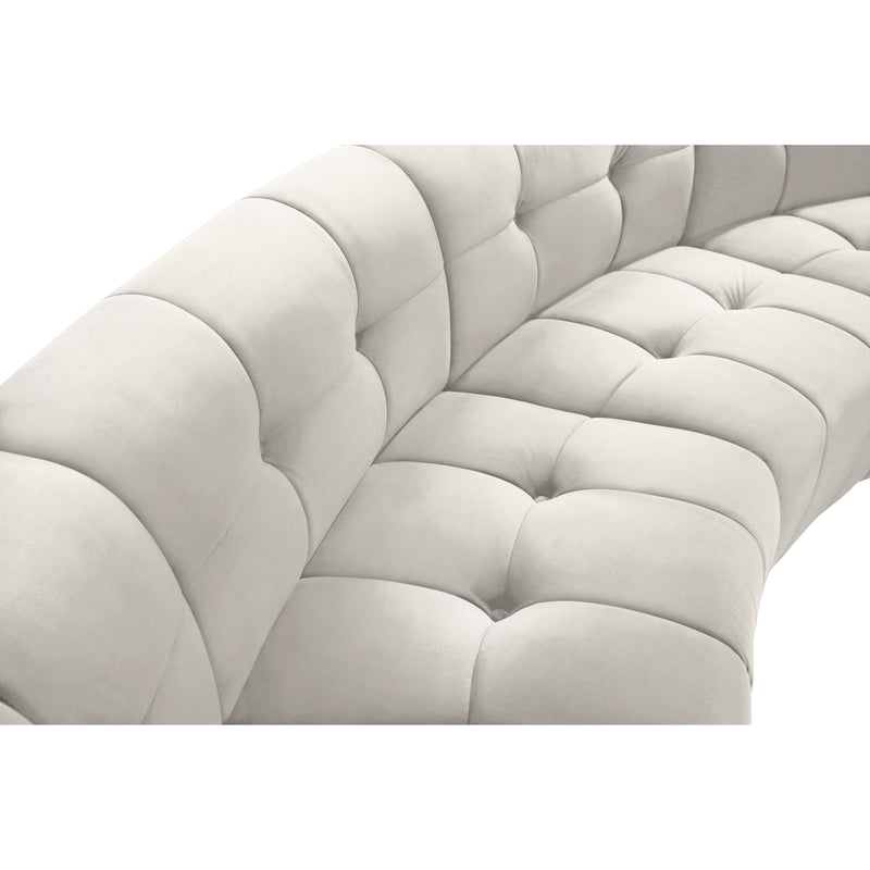 Meridian Limitless Cream Velvet 10pc. Modular Sectional IMAGE 6