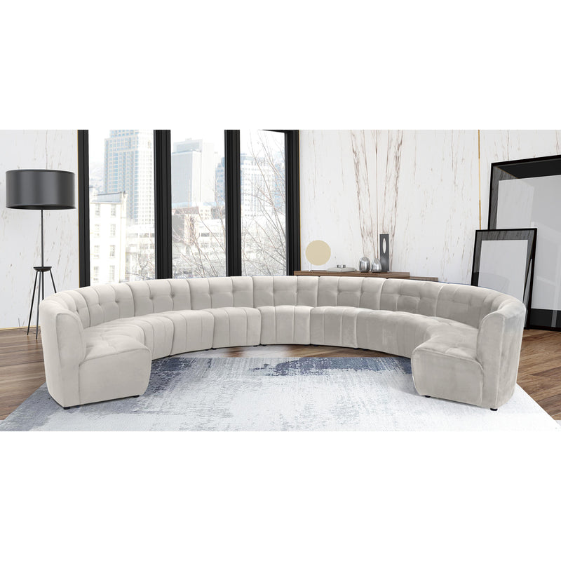 Meridian Limitless Cream Velvet 11pc. Modular Sectional IMAGE 12