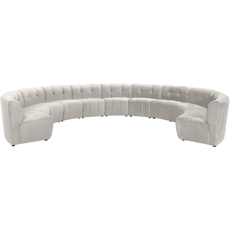 Meridian Limitless Cream Velvet 11pc. Modular Sectional IMAGE 1