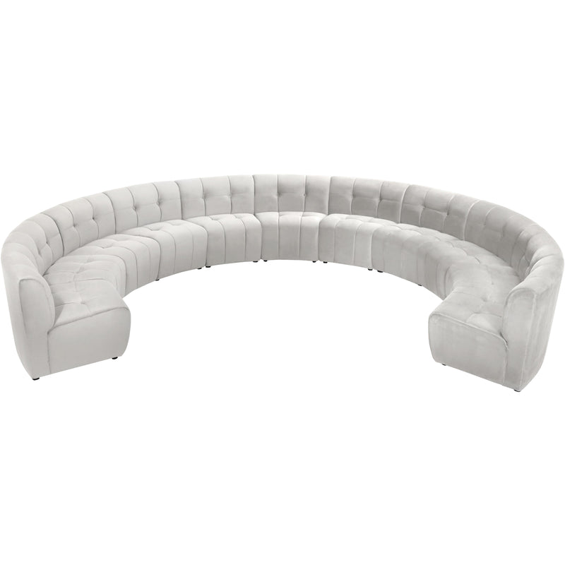 Meridian Limitless Cream Velvet 11pc. Modular Sectional IMAGE 4