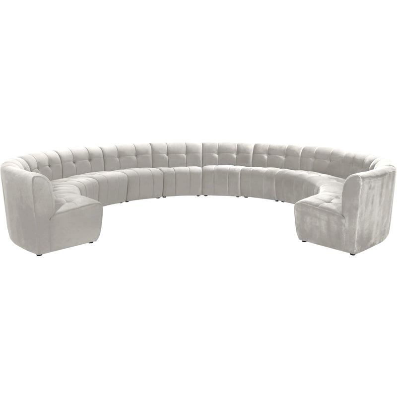 Meridian Limitless Cream Velvet 12pc. Modular Sectional IMAGE 1