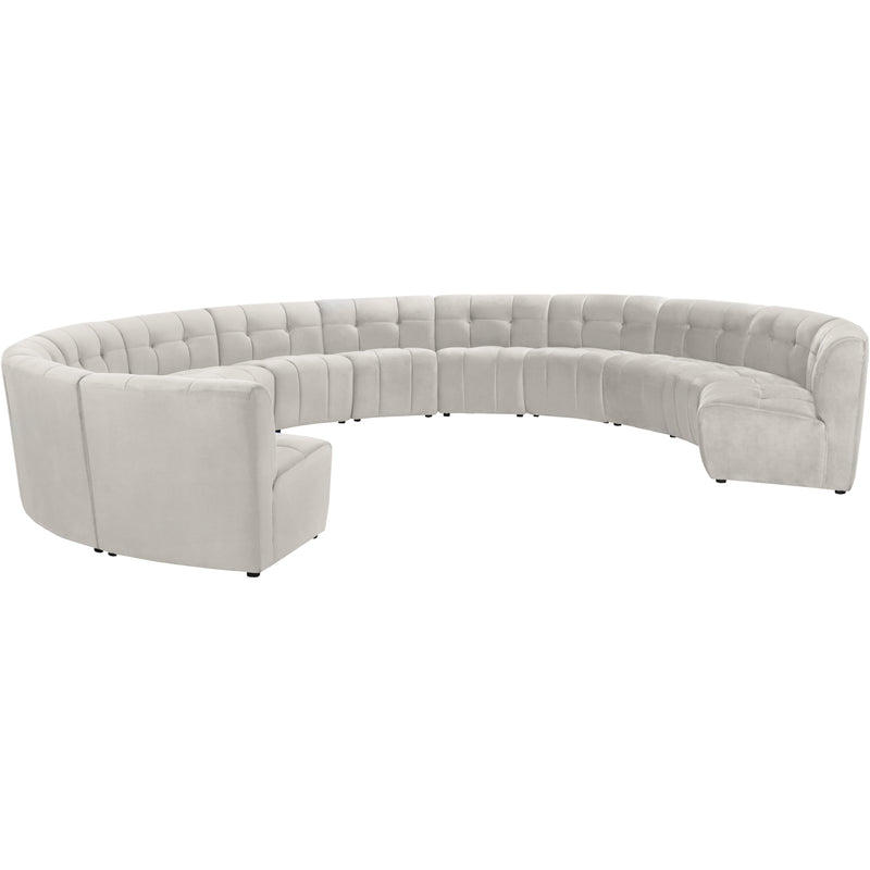 Meridian Limitless Cream Velvet 12pc. Modular Sectional IMAGE 2