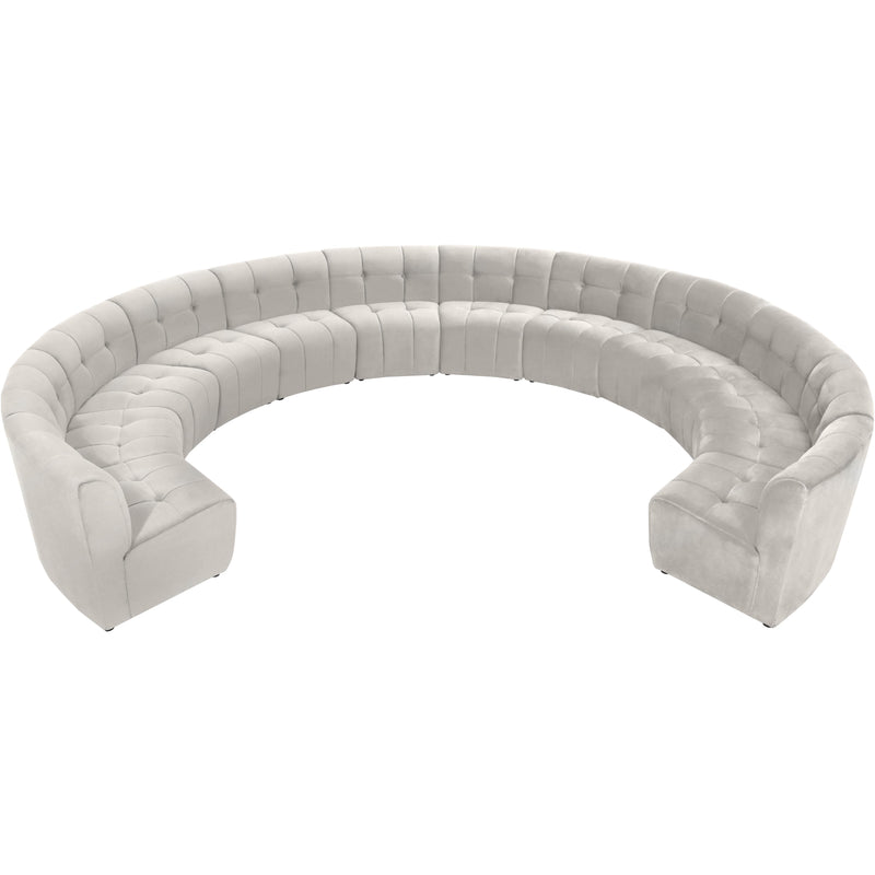 Meridian Limitless Cream Velvet 12pc. Modular Sectional IMAGE 4