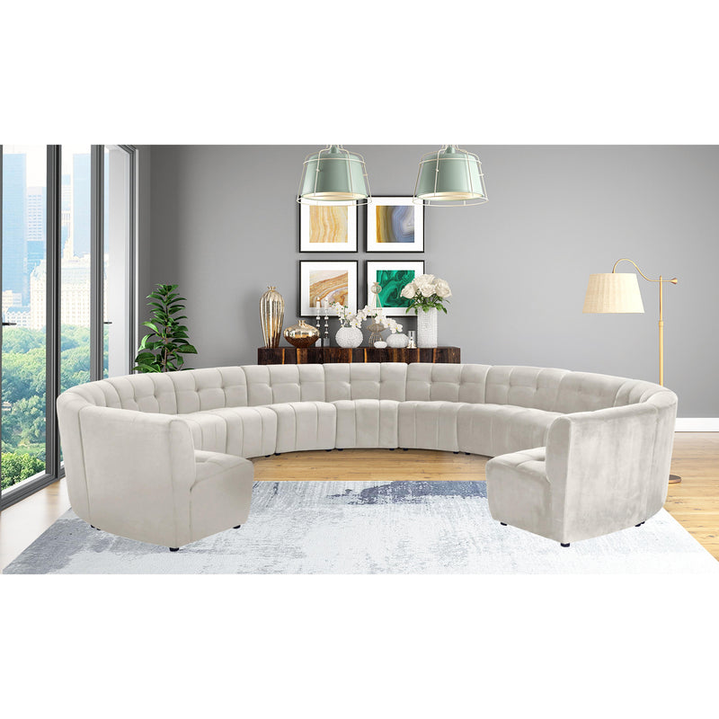 Meridian Limitless Cream Velvet 13pc. Modular Sectional IMAGE 12