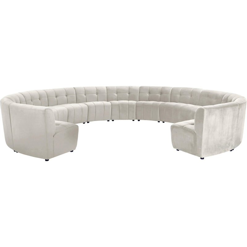 Meridian Limitless Cream Velvet 13pc. Modular Sectional IMAGE 1