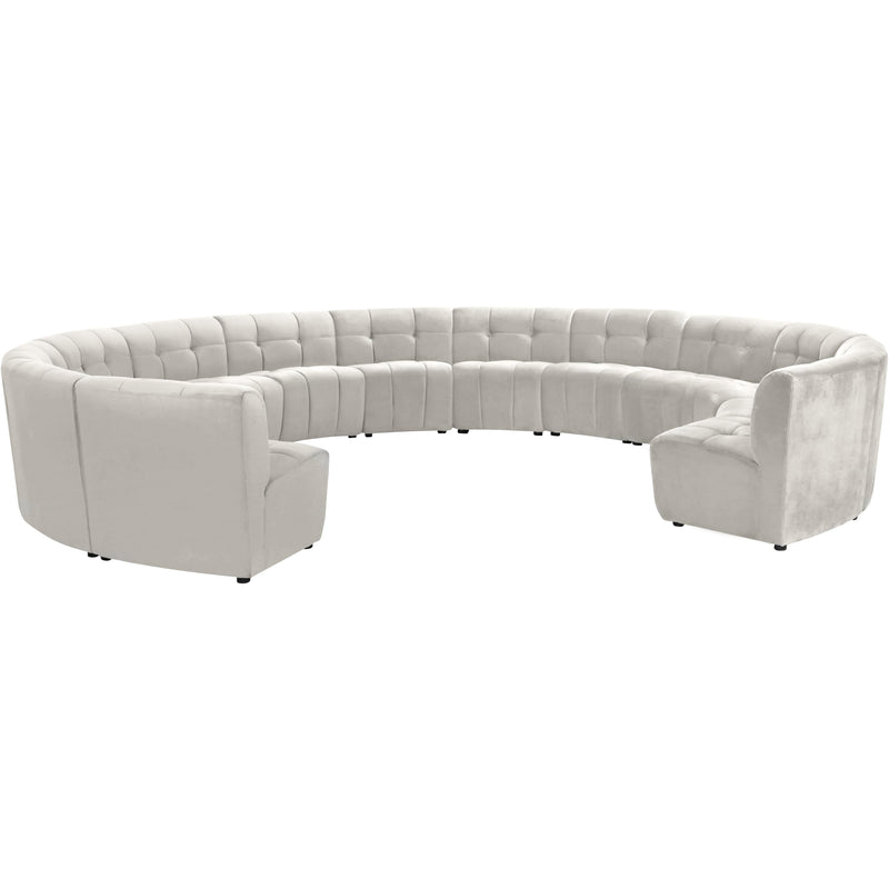 Meridian Limitless Cream Velvet 13pc. Modular Sectional IMAGE 2