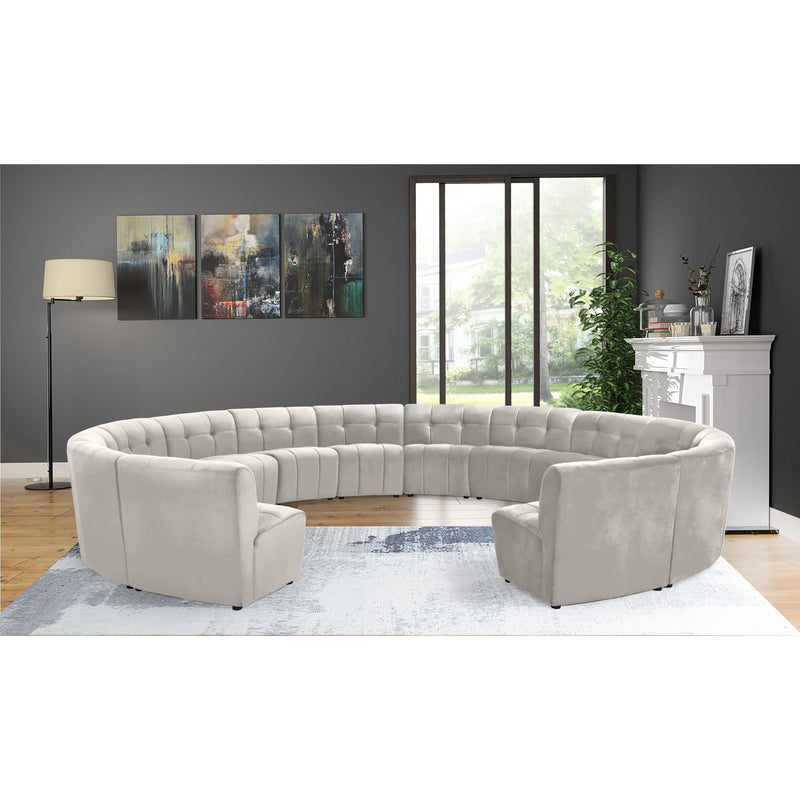 Meridian Limitless Cream Velvet 14pc. Modular Sectional IMAGE 11