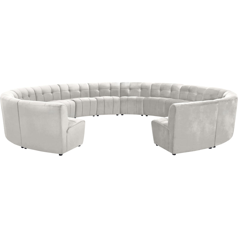 Meridian Limitless Cream Velvet 14pc. Modular Sectional IMAGE 1