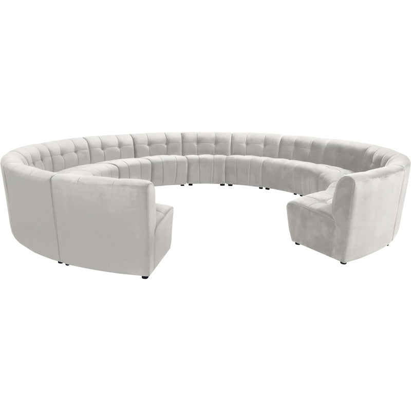 Meridian Limitless Cream Velvet 14pc. Modular Sectional IMAGE 2