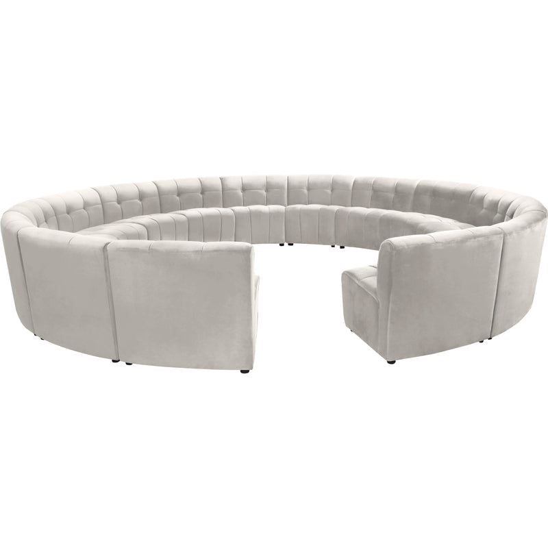 Meridian Limitless Cream Velvet 15pc. Modular Sectional IMAGE 2