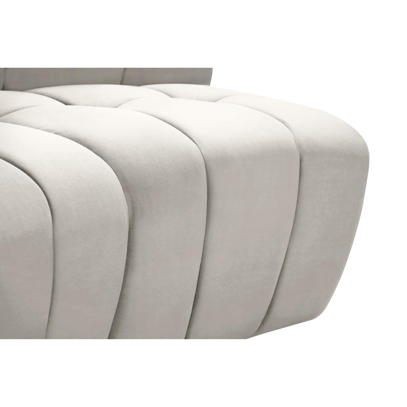 Meridian Limitless Cream Velvet 3pc. Modular Sectional IMAGE 11