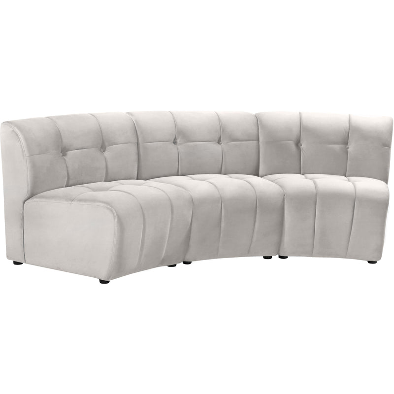 Meridian Limitless Cream Velvet 3pc. Modular Sectional IMAGE 2