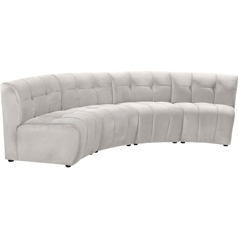 Meridian Limitless Cream Velvet 4pc. Modular Sectional IMAGE 2