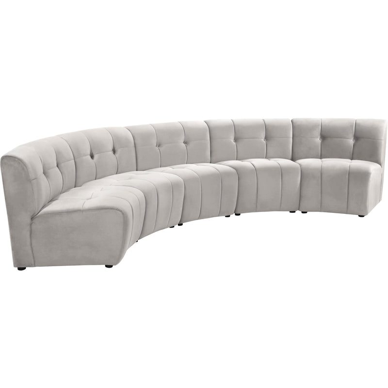 Meridian Limitless Cream Velvet 5pc. Modular Sectional IMAGE 2