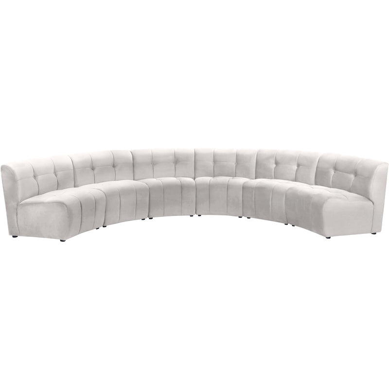 Meridian Limitless Cream Velvet 6pc. Modular Sectional IMAGE 1