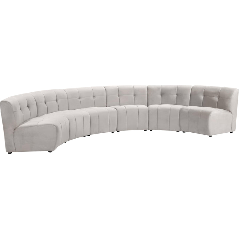 Meridian Limitless Cream Velvet 6pc. Modular Sectional IMAGE 2