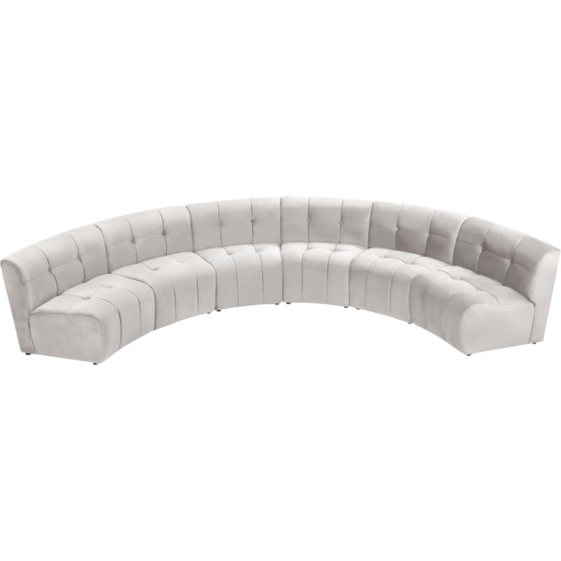 Meridian Limitless Cream Velvet 6pc. Modular Sectional IMAGE 4