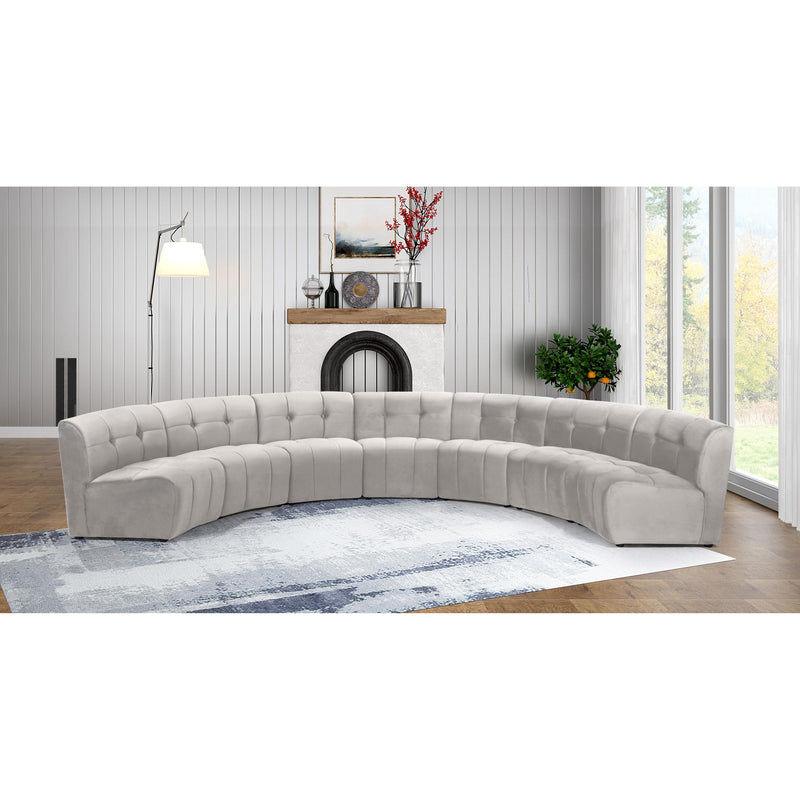 Meridian Limitless Cream Velvet 7pc. Modular Sectional IMAGE 12