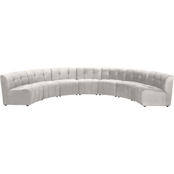 Meridian Limitless Cream Velvet 7pc. Modular Sectional IMAGE 1