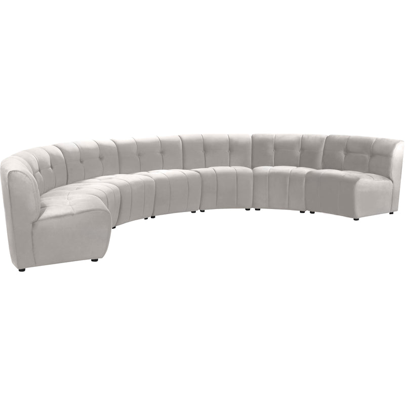 Meridian Limitless Cream Velvet 7pc. Modular Sectional IMAGE 2