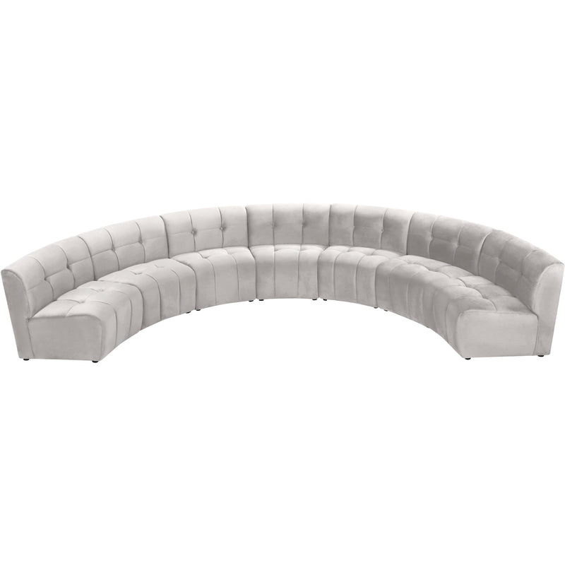 Meridian Limitless Cream Velvet 7pc. Modular Sectional IMAGE 4