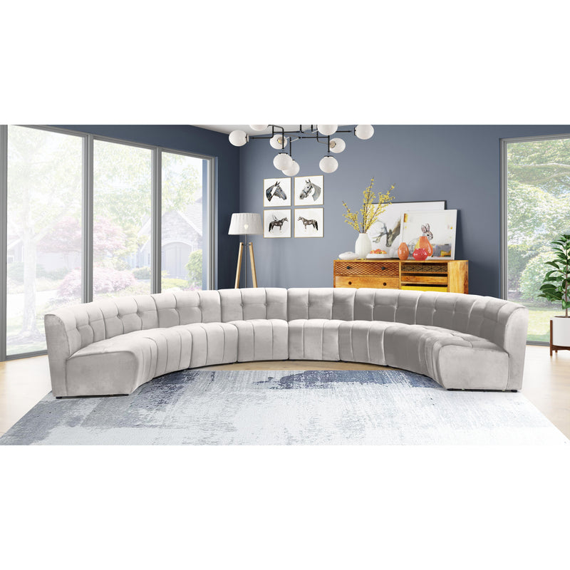 Meridian Limitless Cream Velvet 8pc. Modular Sectional IMAGE 12