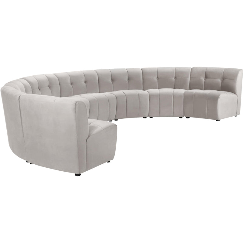 Meridian Limitless Cream Velvet 8pc. Modular Sectional IMAGE 2