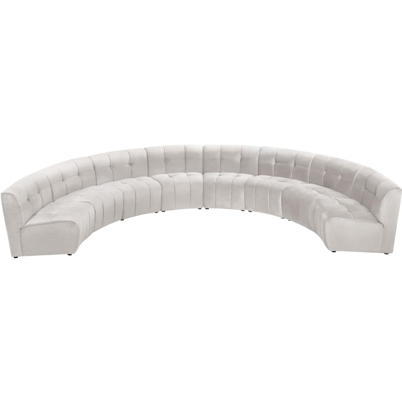 Meridian Limitless Cream Velvet 8pc. Modular Sectional IMAGE 4