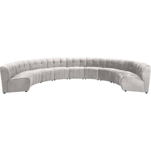 Meridian Limitless Cream Velvet 9pc. Modular Sectional IMAGE 1