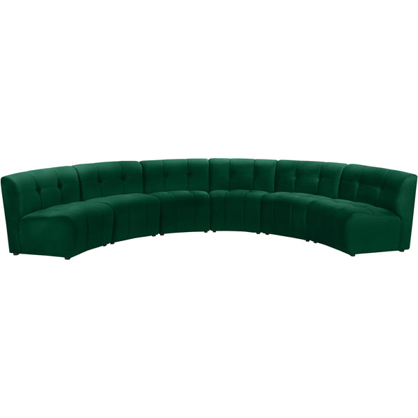 Meridian Limitless Green Velvet 6pc. Modular Sectional IMAGE 1