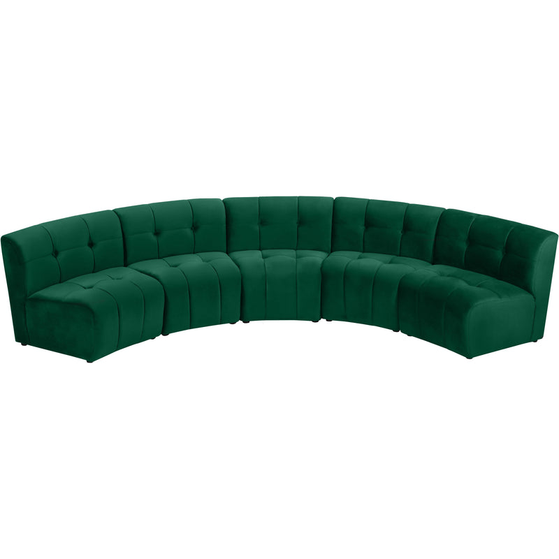 Meridian Limitless Green Velvet 5pc. Modular Sectional IMAGE 4