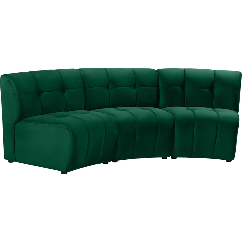 Meridian Limitless Green Velvet 3pc. Modular Sectional IMAGE 2