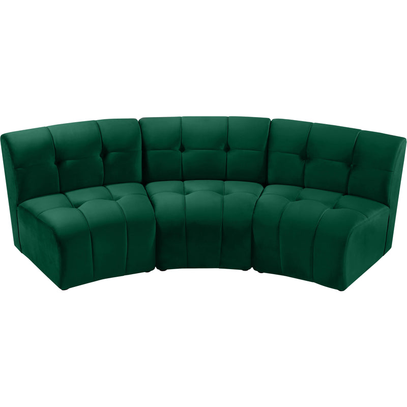 Meridian Limitless Green Velvet 3pc. Modular Sectional IMAGE 4