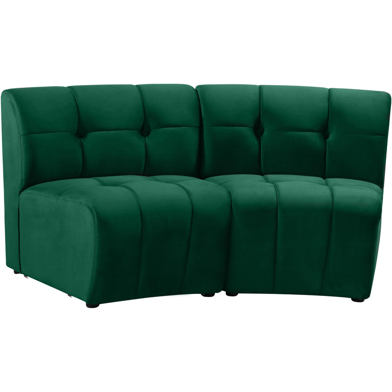 Meridian Limitless Green Velvet 2pc. Modular Sectional IMAGE 2