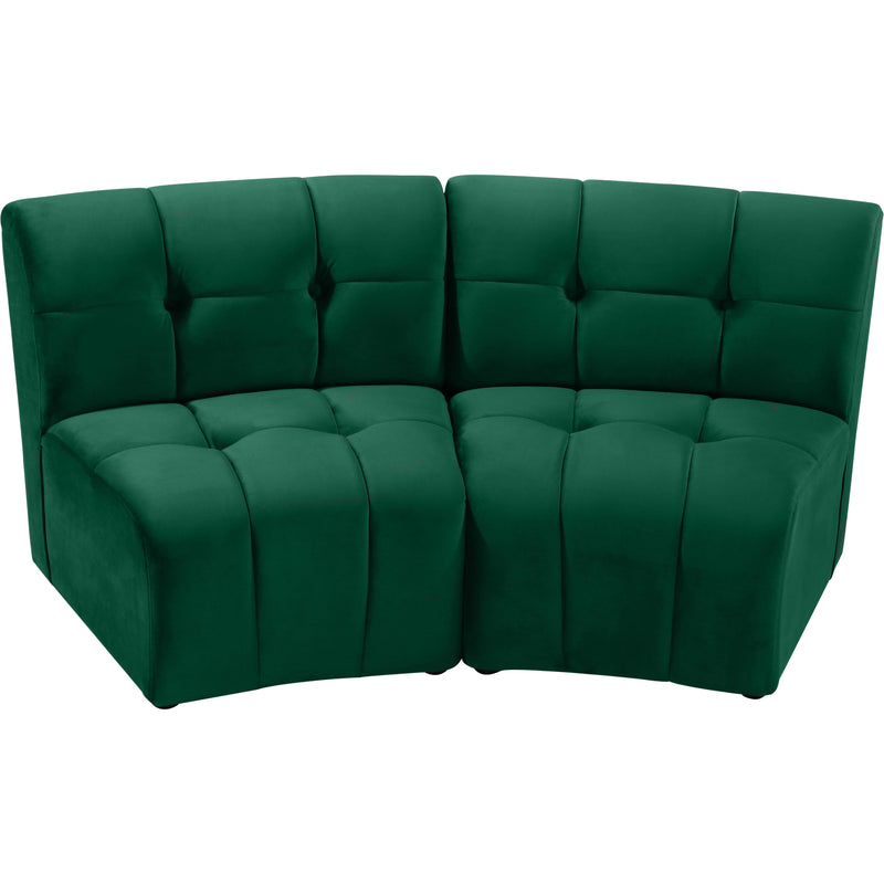 Meridian Limitless Green Velvet 2pc. Modular Sectional IMAGE 4