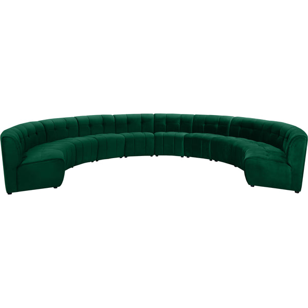 Meridian Limitless Green Velvet 10pc. Modular Sectional IMAGE 1