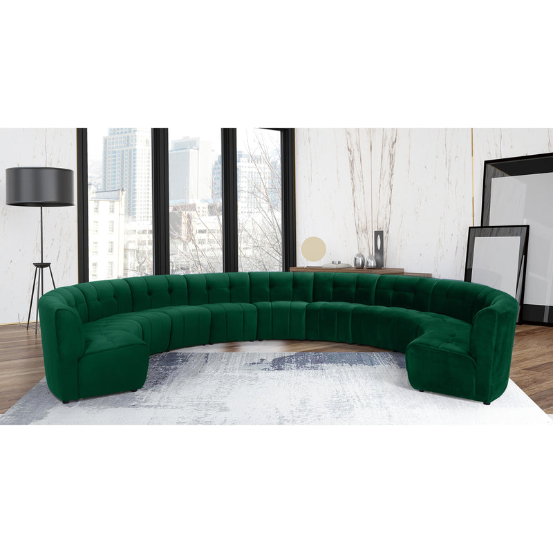 Meridian Limitless Green Velvet 11pc. Modular Sectional IMAGE 12