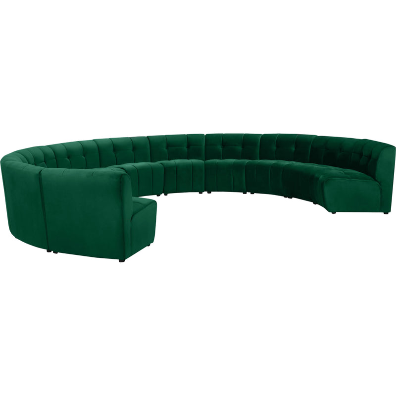 Meridian Limitless Green Velvet 11pc. Modular Sectional IMAGE 2